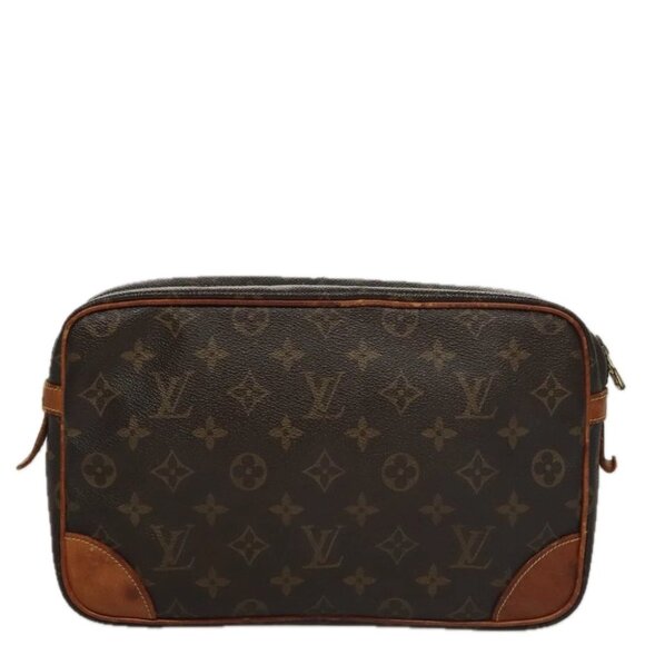 LOUIS VUITTON Monogram Compiegne 28 Clutch Bag M51845 LV Auth 109325 - Picture 3 of 15